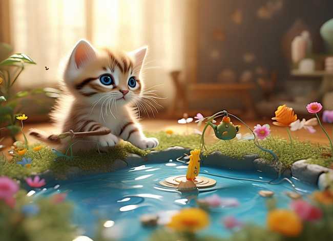 小猫种鱼幼儿故事睡前完整故事（小猫种鱼的故事寓意幼儿园）