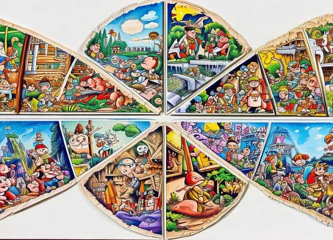 儿童连环画8张，儿童连环画8张纸