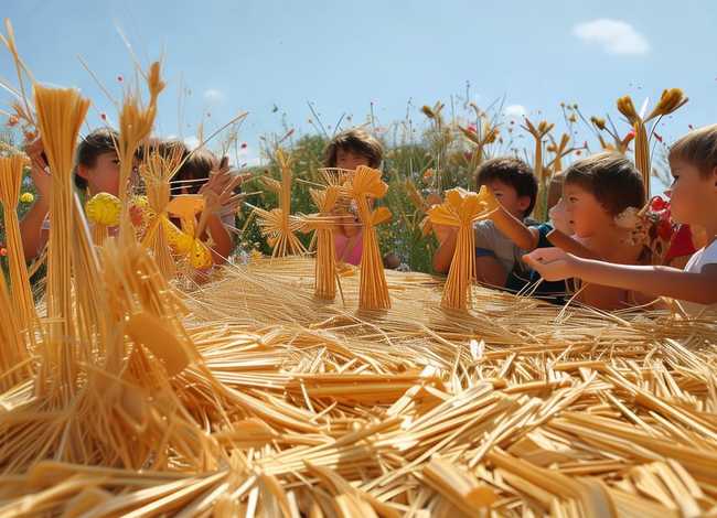 麦秆儿童手工，麦秆儿童手工制作