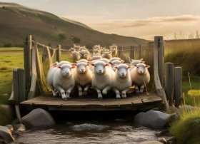 《小羊过桥》的故事、《小羊过桥》的故事简介