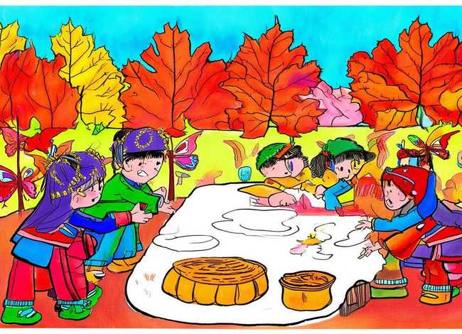 重阳节儿童画 - 重阳节儿童画线稿 重阳节儿童画 - 重阳节儿童画线稿