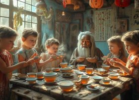 儿童茶文化故事 儿童茶文化绘画