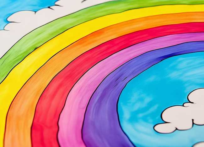 儿童彩虹涂色画打印;彩虹涂色画打印大图 儿童彩虹涂色画打印;彩虹涂色画打印大图