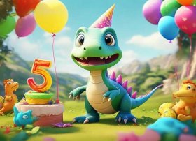 5岁孩子的故事简短版，5岁孩子的故事简短版小恐龙过生日视频