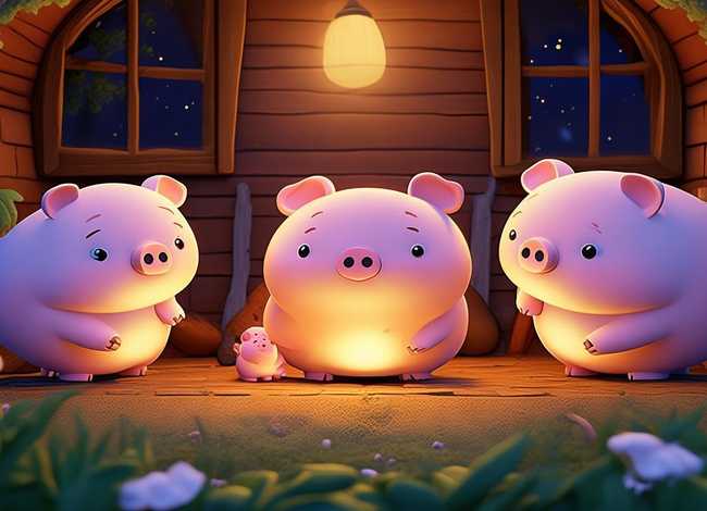 儿童童话睡前故事三只小猪，少儿睡前故事三只小猪