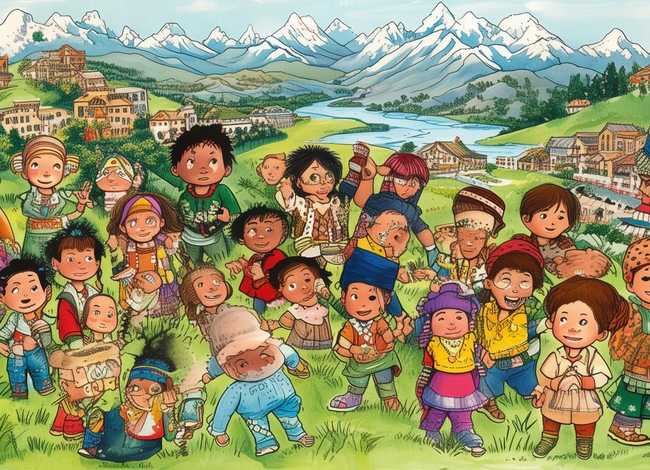 少数民族儿童图片 - 少数民族儿童图片大全手绘图片