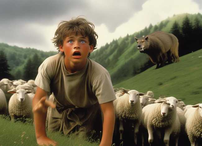 小孩故事狼来了 - 放羊的小孩故事狼来了