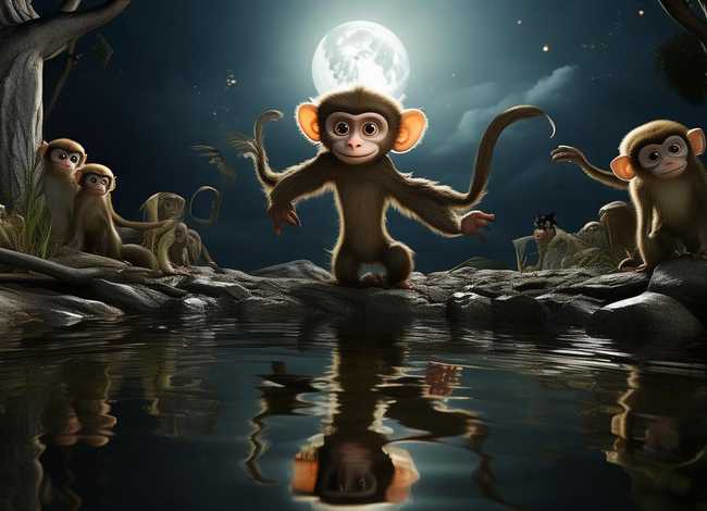 猴子捞月亮儿童故事3-6岁、幼儿故事猴子捞月亮 文字 猴子捞月亮儿童故事3-6岁、幼儿故事猴子捞月亮 文字