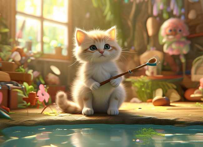 儿童睡前小故事小猫钓鱼 幼儿故事在线听睡前小猫钓鱼