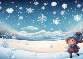 雪花故事儿童画（雪花的故事）