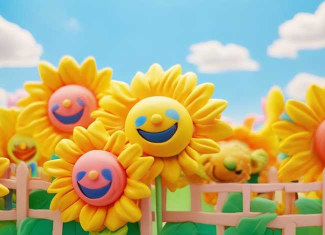 儿童向日葵图片 儿童向日葵图片绘画超轻黏土