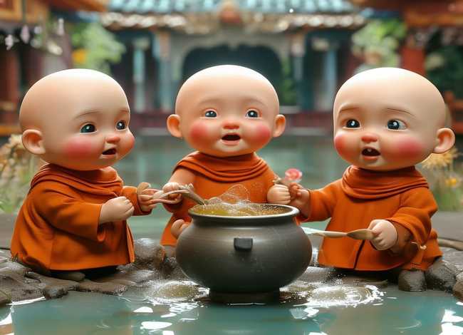 宝宝故事三个和尚，宝宝故事三个和尚图片
