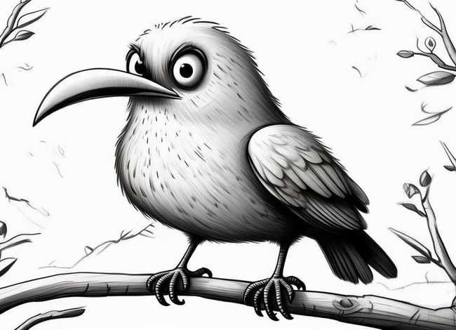 大嘴鸟的故事简笔画 大嘴鸟的故事简笔画图片