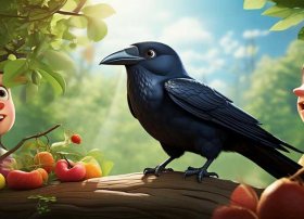 聪明的乌鸦儿童故事；幼儿聪明的乌鸦的故事教案