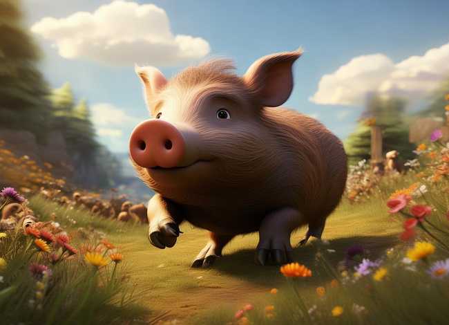 儿童故事野猪的故事；野猪的寓言故事