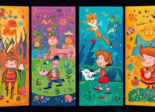 儿童故事四联画图片，故事四联画图片大全