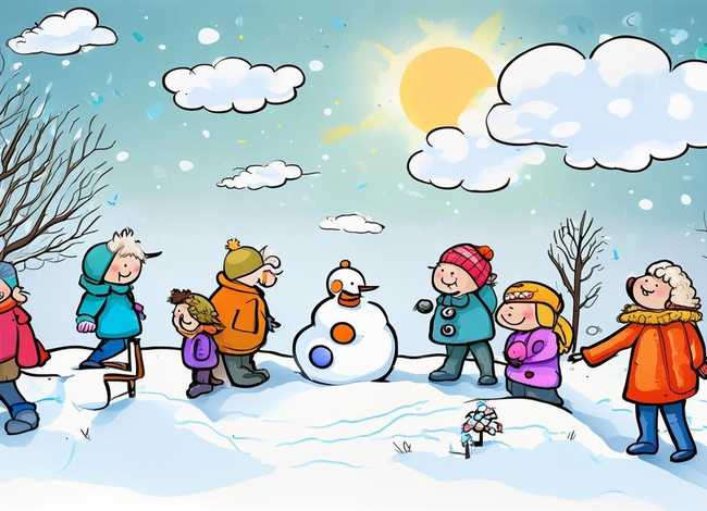 冬天儿童画图片大全 - 冬天儿童画图片大全简单漂亮