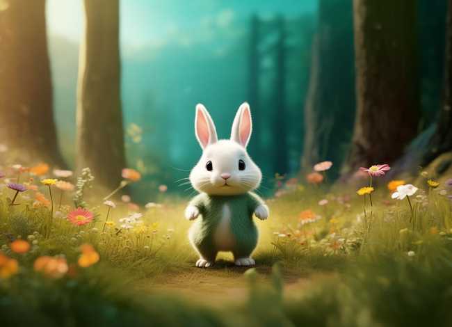 小故事小兔子乖乖、故事小兔子乖乖插图绘画