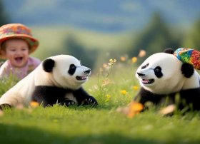 儿童玩的小游戏、儿童玩的小游戏小熊猫带帽子