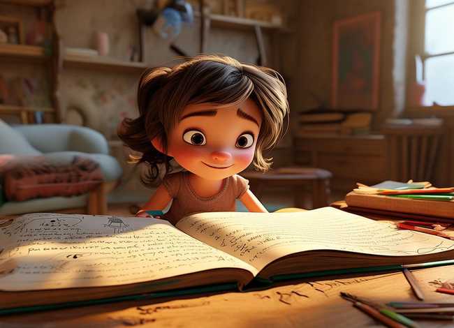 小女儿的故事、女儿的故事小报