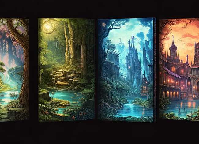 四联故事插画；四联故事插画图片