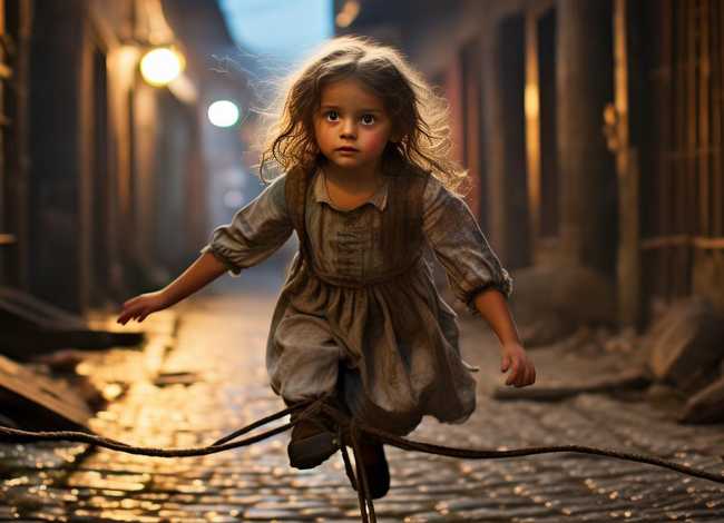 街边小孩杂技表演可怜残忍、街头表演杂技的小女孩 街边小孩杂技表演可怜残忍、街头表演杂技的小女孩