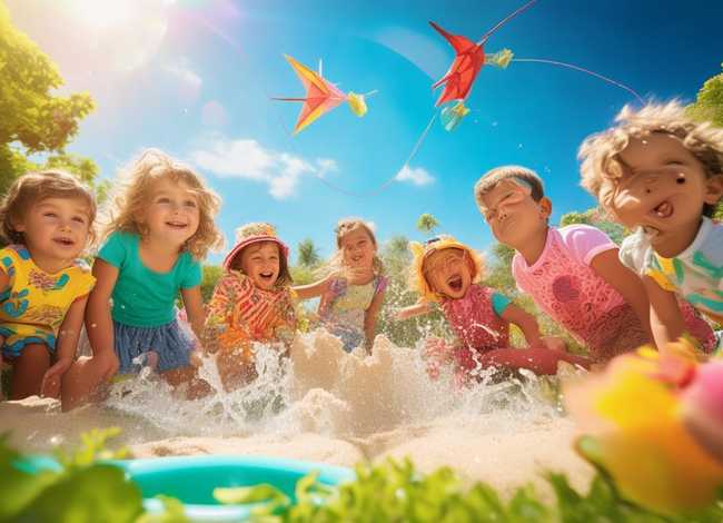 儿童快乐暑假照片贴图 - 儿童快乐暑假照片贴图怎么画