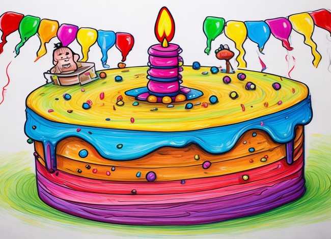 蛋糕儿童画(三年级美术生日蛋糕儿童画) 蛋糕儿童画(三年级美术生日蛋糕儿童画)