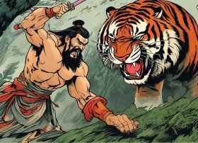 武松打虎儿童故事文字手抄报，武松打虎故事文字版少儿