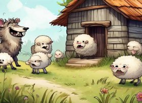 狼和七只小羊绘本故事，狼和七只小羊的绘本故事