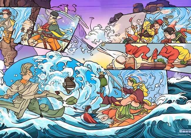 八仙过海连环画六格、八仙过海连环画六格图片