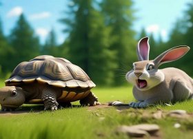 幼儿故事龟兔赛跑简短（幼儿故事龟兔赛跑简短50字）