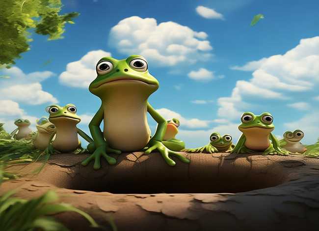 坐井观天绘本连环画 - 坐井观天的连环画 坐井观天绘本连环画 - 坐井观天的连环画