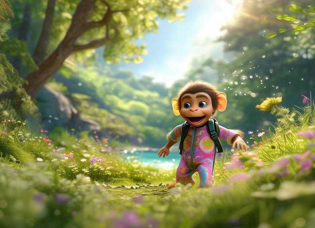 一年级小猴子下山续编故事，一年级小猴子下山续编故事图片