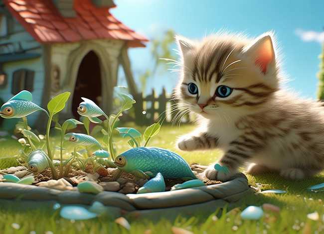 儿童故事书《小猫种鱼》 小猫种鱼的故事书 儿童故事书《小猫种鱼》 小猫种鱼的故事书