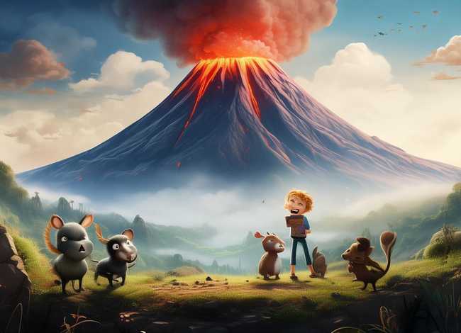 儿童故事火山的故事（播放火山的故事）