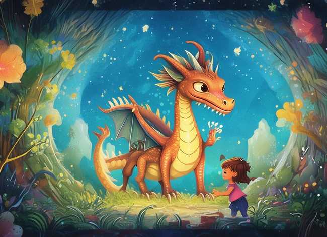 龙的故事儿童简短图画；龙的故事大全简短