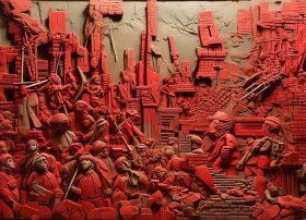 红色革命故事粘土画；红色革命故事粘土画图片