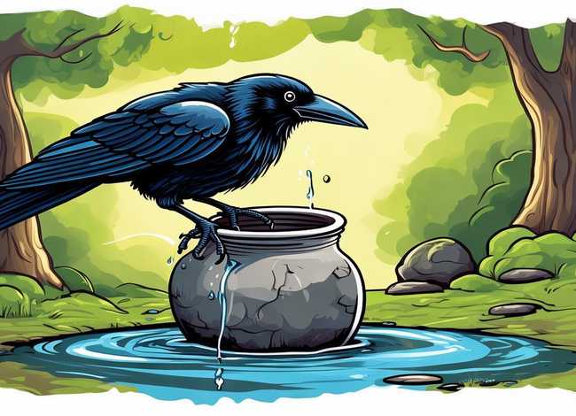 乌鸦喝水故事绘本图片、乌鸦喝水故事绘本图片可打印 乌鸦喝水故事绘本图片、乌鸦喝水故事绘本图片可打印