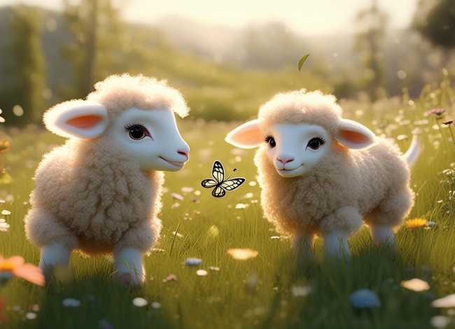儿童故事两只羊 - 幼儿故事两只小羊