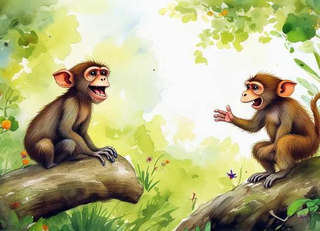 猴子讲故事 - 猴子学样讲故事