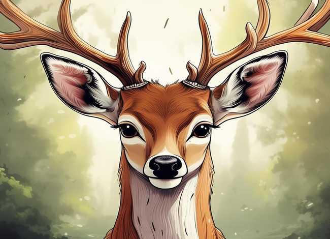 鹿角长儿童画的、好看又简单的鹿角画