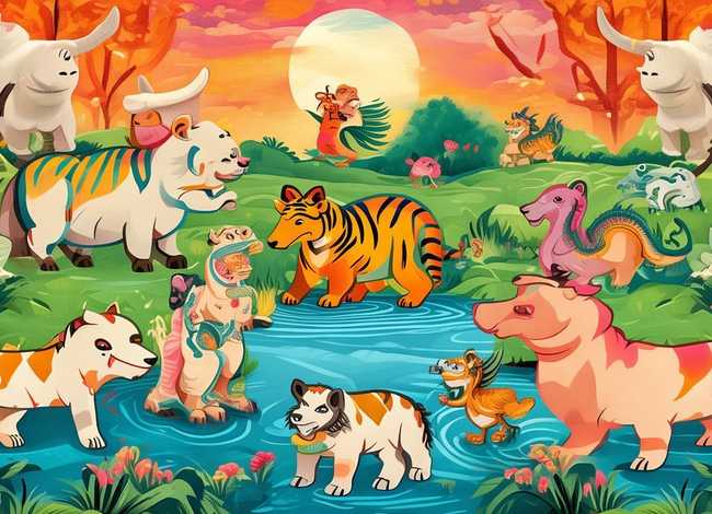 12生肖的故事绘本图片、12生肖的故事绘本插图 12生肖的故事绘本图片、12生肖的故事绘本插图