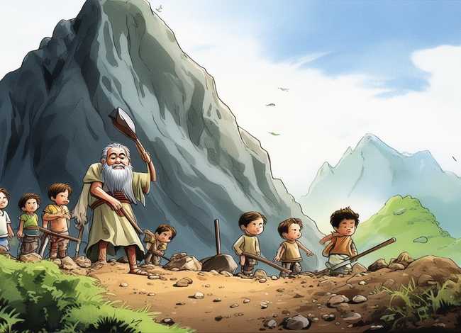 愚公移山儿童故事配图（愚公移山故事配图全套）