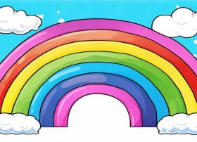 儿童彩虹简笔画涂色打印版（儿童彩虹简笔画涂色打印版大全）