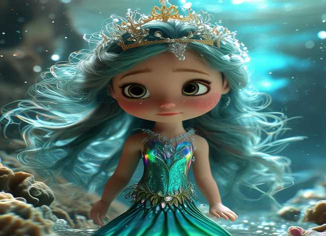 儿童美人鱼公主；儿童美人鱼公主怎么画