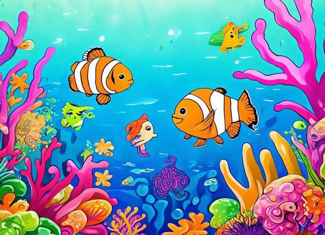 海洋儿童画主题画 - 海洋儿童画主题画图片