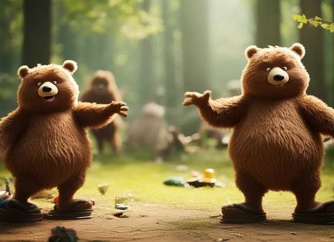 故事,两只笨狗熊、故事两只笨狗熊表演