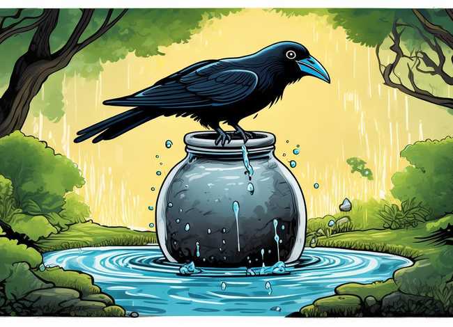 乌鸦喝水故事绘本图片、乌鸦喝水故事绘本图片可打印 乌鸦喝水故事绘本图片、乌鸦喝水故事绘本图片可打印