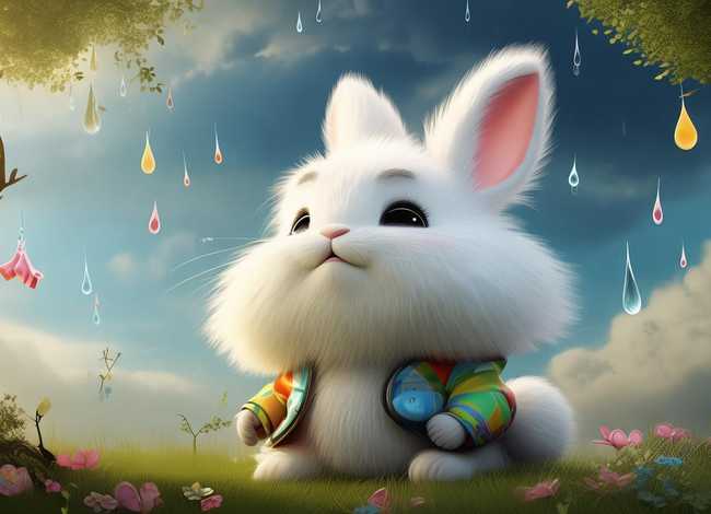 小白兔要下雨了儿童故事绘本分享 - 小白兔下雨了的完整故事
